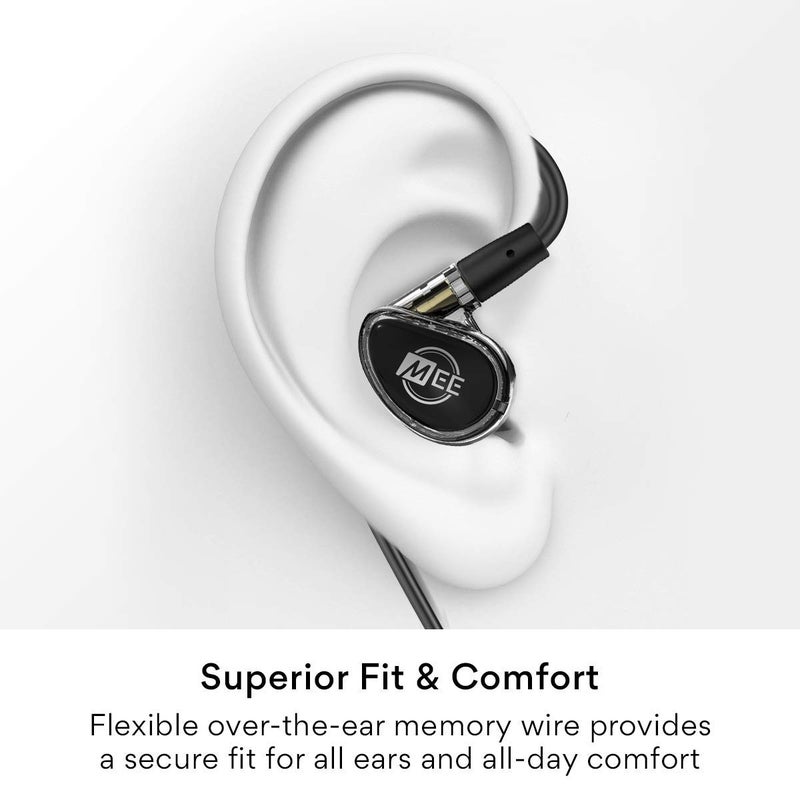 MEE audio Professional MX3 PRO Triple-Driver Hybrid Musician's in Ear Monitor Headphones with Enhanced Midrange and Warm Tonality, Noise Isolating Earphones with Detachable Cables, Black - Image 5